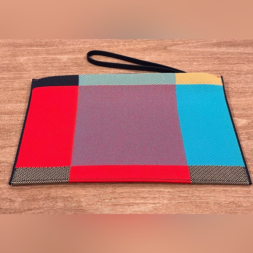 Rothy’s Bright Big Check Essential Pouch